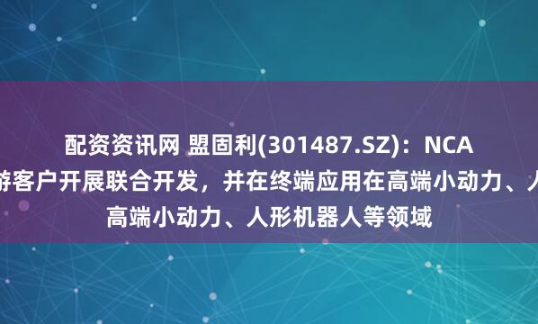 配资资讯网 盟固利(301487.SZ)：NCA产品目前已与下游客户开展联合开发，并在终端应用在高端小动力、人形机器人等领域